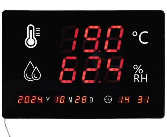 Wall-Mounted LED Thermometer & Hygrometer